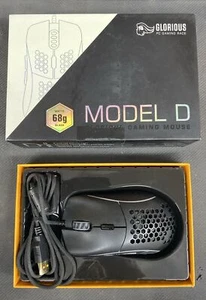Glorious -- Model D Black Wired Optical Honeycomb Gaming Mouse 68g - Picture 1 of 4