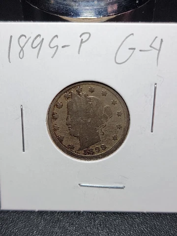 1899 P Liberty Head Nickel in Good Circulated Condition in Coin-Flip Cover