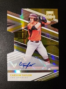 Carson Taylor #09/24 Auto RC 2020 Panini Elite Extra Edition L.A. Dodgers Rookie