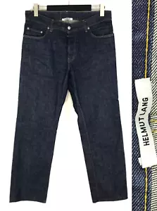 Men's Helmut Lang Jeans Navy Blue Denim Indigo Jeans Pants Italy Size L - Picture 1 of 18