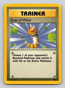 1st Edition Gust Of Wind 93/102 Pokemon Base Set 1999 Shadowless - Picture 1 of 2