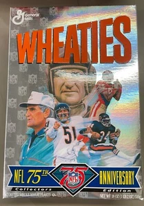 Caja de cereales coleccionables Wheaties NFL 75 aniversario holográfico sellada 1995 - Imagen 1 de 2
