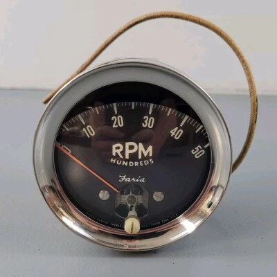 Rotunda Faria 5,000 5K RPM Tachometer Thomas Faria Patent Pending - Image 1 of 4