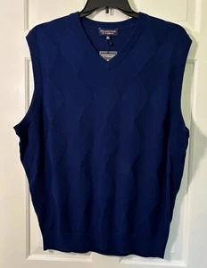 NWT Roundtree & Yorke Sweater Golf Vest Mens XL Blue - Picture 1 of 6