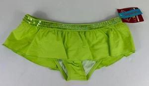 Hot Kiss Tropez Tankini Bottoms Lime Green Swim Womens Size M - Picture 1 of 7