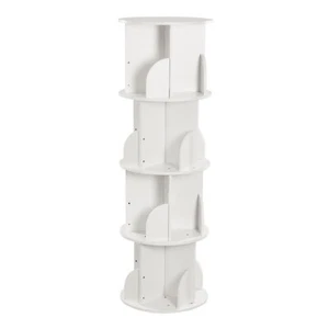 4 Tier 360° Rotating Bookshelf Tower Bookcase Storage Shelf/Display Rack New - Picture 1 of 6