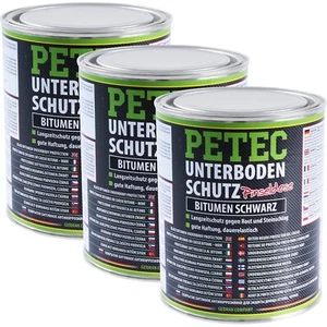 3 L PETEC UNTERBODENSCHUTZ BITUMEN SCHWARZ PINSELDOSE ROST STEINSCHLAG - Bild 1 von 3
