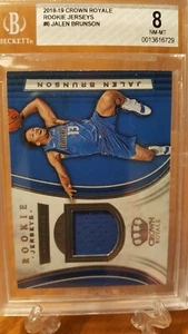 2018-19 Panini Crown Royale Rookie Jerseys #6 Jalen Brunson MavericksBGS 8 NM-MT - Picture 1 of 3