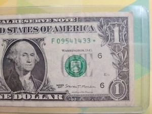 Star Note One Dollar Bill Atlanta Georgia F Block Serie 2017 - Bild 1 von 3