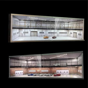 Diorama 1/64 Diecast Garage Model 3 LED Modes Model Cars Scene Display Case US - Picture 1 of 98