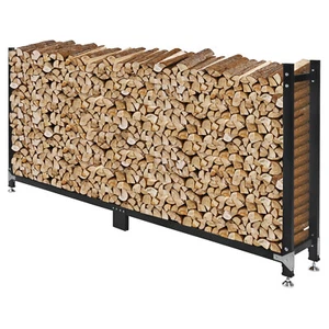 8ft/2m Firewood Rack Outdoor, Wood Rack Outdoor with Reinforced Structure - Picture 1 of 9