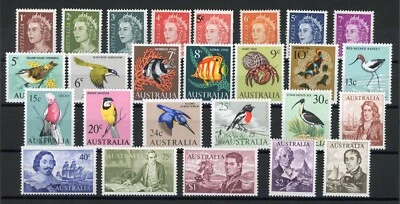 Austrália 1966-71 Sc# 394-417 Estado perfeito chiclete original muito levemente articulado intocado - Imagem 1 de 2