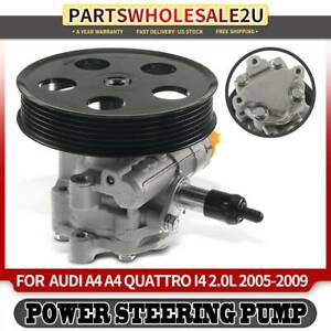 New Power Steering Pump W/ Pulley For Audi A4 Quattro Turbo 8E0145153H 21-5352