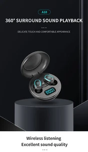 TWS Round Box Wireless Bluetooth Earphones Headset Earbuds With Charging Box - Photo 1 sur 10