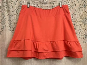 Crown & Ivy Womens Deep Pink Ruffled Pull-on Stretch Skorts Size X-Large(33"x17) - Picture 1 of 5