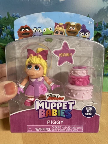 Disney Juniors Muppet Babies Piggy Poseable Figure W/ Birthday Cake - NEW Cover