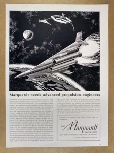 Marquardt 1963 Propulsion Engineers Aerospaceplane Concept anuncio impreso vintage - Imagen 1 de 1