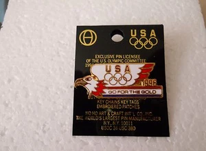 Vintage 1996 Atlanta Summer Olympic Games U.S.A. "Go For The Gold" EAGLE pin - Picture 1 of 1