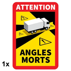 Attention Danger Dead Angles Heavyweight Truck 17x25cm Sticker Sticker - Picture 1 of 1