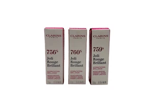 Clarins Joli Rouge Brillant Moisturizing Lipstick Shine Sheer 3.5g/0.1Oz CHOOSE - Picture 1 of 4