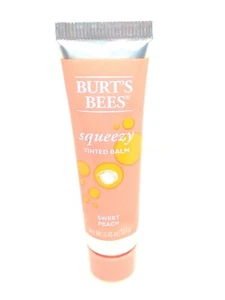 Burt's Bees SQUEEZY Tinted Lip Balm SWEET PEACH 0.43oz - Picture 1 of 2