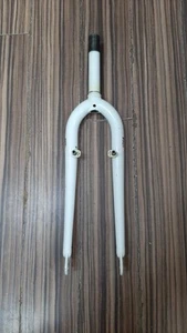 Trek Retro 90s MTB 24" Cromoly Forks Mountain Bike Steel 1 Inch Threaded White - Picture 1 of 17