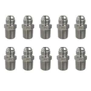HFS(R) 10 Stück, 1/2 Zoll NPT Stecker auf 1/2 Zoll JIC Stecker Adapter Edelstahl 304 - Bild 1 von 7
