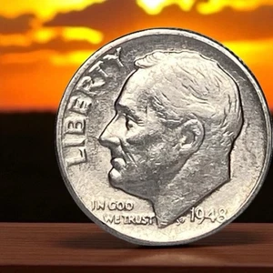Moneda de diez centavos Roosevelt 1948-P sin circular - Imagen 1 de 2
