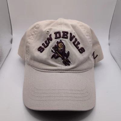 Arizona State Sun Devils Sparky Hat Tan Strapback Zephyr Dad Cap Embroidered - Image 1 of 4