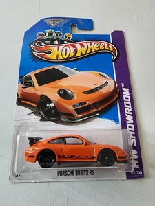 Hot Wheels 2013 157/250 HW Showroom Asphalt Assault Porsche 911 GT3 RS Orange - Picture 1 of 2