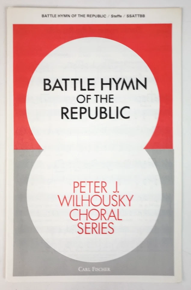 Himno de Batalla de la República Steffe Wilhousky Hoja Coral SSATTBB Piano 1944 Foto 1 de 4