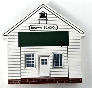 CMV The Cat's Meow Village 1991 Ohio Amish Series Brown School - Foto 1 di 4