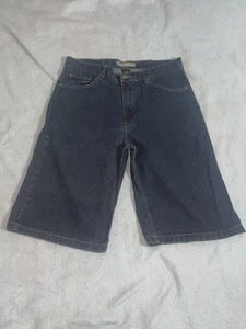 Vintage Brooklyn Express Shorts Mens 38 Blue Denim Y2k Loose Baggy Hip Hop Skate - Picture 1 of 5
