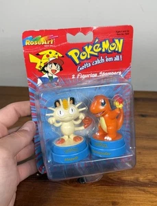 Pokemon Rare Vintage 90's RoseArts Stamps - Meowth, Charmander Sealed - Picture 1 of 2
