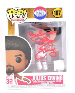 Julius Erving Autographed New York Nets Funko Pop Figurine #107- Beckett W Holo - Picture 1 of 11