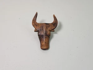 Vintage geschnitztes Holz Stierkopf Halstuch Dia Pfadfinder von Amerika BSA - Bild 1 von 7