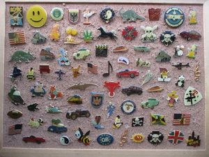 no2 MIXED ALLSORTS ENAMEL PIN BADGES JOB LOT VINTAGE BUNDLE CARS ARMY MUSIC - Picture 1 of 5