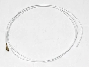 22 AWG stranded button hook up wire .187 quick connect, 3 feet White, Jamma - Picture 1 of 1