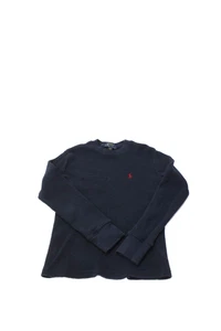 Polo Ralph Lauren Boys Cotton Long Sleeve Round Neck T-shirt Navy Size 8 - Picture 1 of 4
