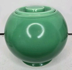 Fiesta Kitchen Kraft grande palla verde barattolo biscotti barattolo fiestaware RARO 7,5" - Foto 1 di 13