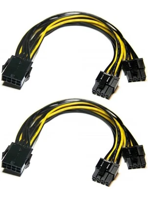 Cavo per scheda grafica, 8 pin a 6 +2 pin, adattatore PCI Express 30CM - Bild 1 von 4