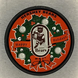 Hershey Bears AHL Happy Holidays Kranz Souvenir Hockey Puck - Bild 1 von 4