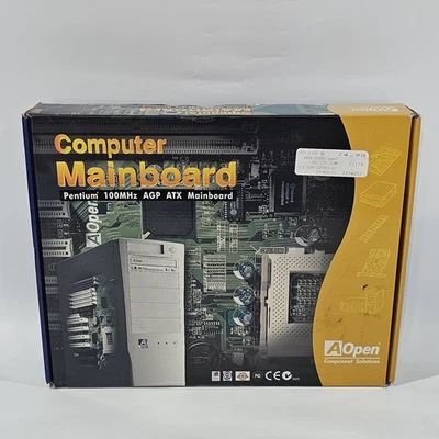 AOpen AX59 Pro Socket 7 ATX Motherboard VIA MVP3 Slot AGP ISA Vintage NEW OPEN - Image 1 of 3