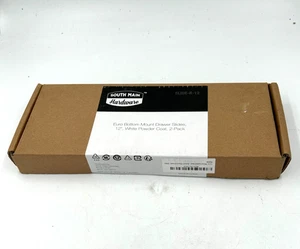 12 Zoll weiß beschichteter Stahl Euro Bodenmontage Schubladenschienen 1 Paar - Bild 1 von 2