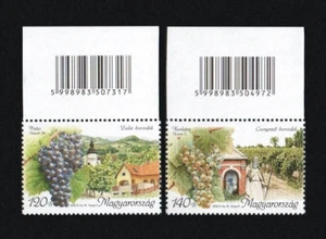 HUNGARY 2005 - Grapes and Wine producing areas. Stamp set with Barcode. MNH. - Picture 1 of 1