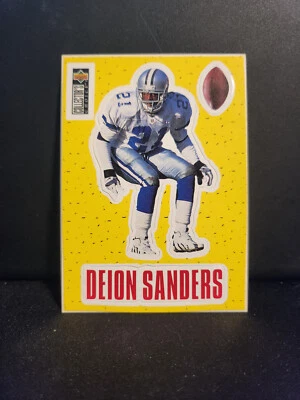 DEION SANDERS 1996 Upper Deck CC Stick-ums Insert #S8.  COWBOYS - Image 1 of 2