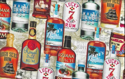 BENARTEX 45" 100% cotton Novelty fabric "Top Shelf" by Benrtex