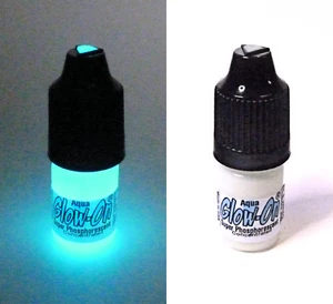 Glow-On AQUA For Gun Sights, Fishing Lures W/Tip Applicator 3 ml vial - Picture 1 of 11