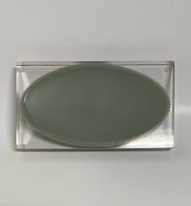 Kassatex Ducale Acrylic Tray 10” Clear Gray Soap Dish Jewelry Trinket Resin - Picture 1 of 16