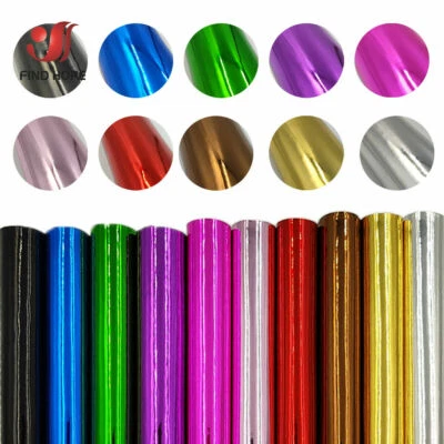 A5 Shiny Glossy Mirror Vinyl Faux PU Leather Fabric Bag Dress Craft Earring DIY - Image 1 of 4